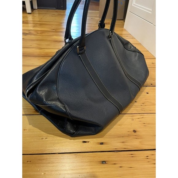 Prada CINGHIALE TRAVE Leather Duffle Weekend Bag. Stylish Tote Travel Bag - Picture 2 of 8